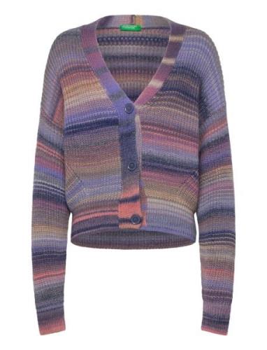 L/S Cardigan Tops Knitwear Cardigans Purple United Colors Of Benetton