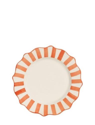 Candy Cane Scalloped Dinner Plate Home Tableware Plates Dinner Plates ...