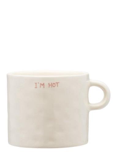 I'm Hot Mug Home Tableware Cups & Mugs Coffee Cups White Anna + Nina