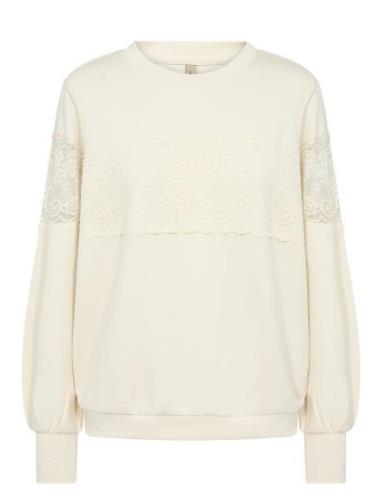 Sc-Banu Tops Sweatshirts & Hoodies Sweatshirts Cream Soyaconcept