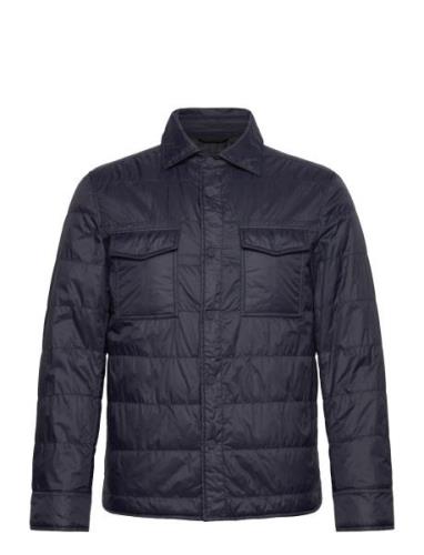 Padded Shirt Jacket Designers Jackets Padded Jackets Navy Oscar Jacobs...