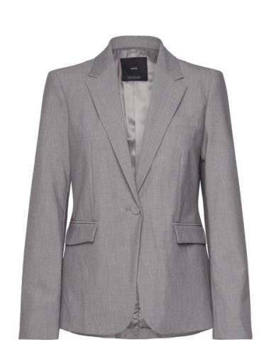 Straight-Fit Suit Jacket Blazers Single Breasted Blazers Grey Mango