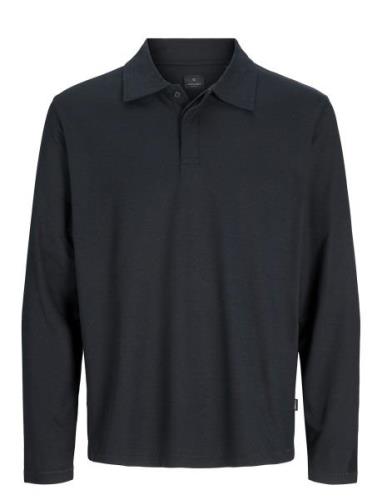 Jprblachad Ls Polo Styd Aw24 Tops Polos Long-sleeved Black Jack & J S