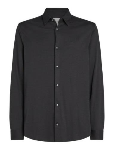 Liquid Touch Jersey Shirt Tops Shirts Casual Black Calvin Klein