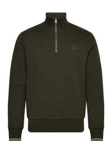 Half Zip Sweatshirt Tops Sweatshirts & Hoodies Sweatshirts Green Fred ...