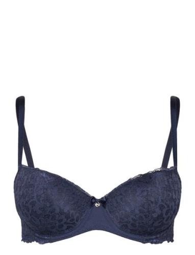 Marine Pd Lingerie Bras & Tops Push Up Bras Navy Hunkemöller