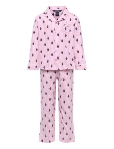 S6-Sleepwear Pant Set Pyjamassæt Pink Polo Ralph Lauren