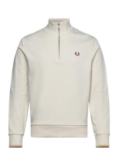 Half Zip Sweatshirt Tops Sweatshirts & Hoodies Sweatshirts Cream Fred ...