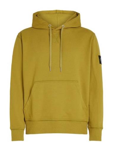 Badge Hoodie Tops Sweatshirts & Hoodies Hoodies Yellow Calvin Klein Je...