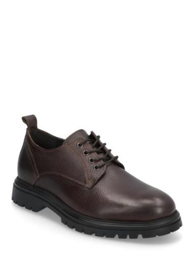 Biagil Derby Tumbled Leather Shoes Business Derby Shoes Brown Bianco