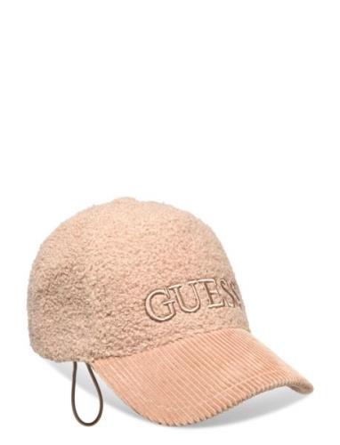 Baseball Cap Accessories Headwear Caps Beige GUESS