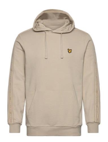 Tape Hoodie Tops Sweatshirts & Hoodies Hoodies Beige Lyle & Scott Spor...