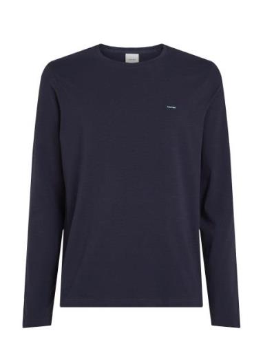 Stretch Slim Fit Ls T-Shirt Tops T-Langærmet Skjorte Navy Calvin Klein