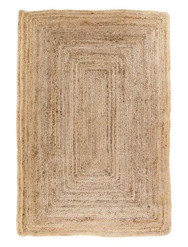 Rina - Rug, Braided Jute, Nature 120X180 Cm Home Textiles Rugs & Carpe...