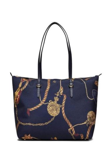 Nylon Medium Keaton Tote Bag Shopper Taske Navy Lauren Ralph Lauren