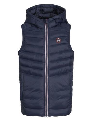 Jjesprint Puffer Bodywarmer Hood Noosjnr Foret Vest Navy Jack & J S