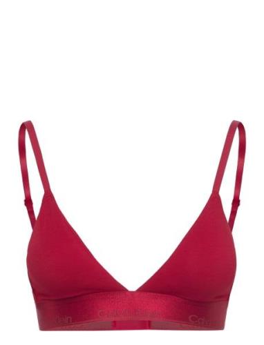 Lightly Lined Triangle Lingerie Bras & Tops Soft Bras Bralette Red Cal...