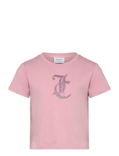 Tonal Diamante Tee Tops T-Kortærmet Skjorte Pink Juicy Couture