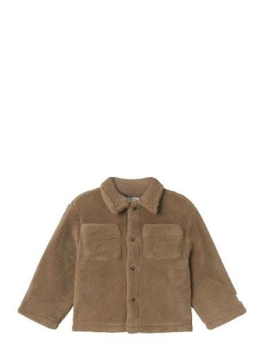 Nmmneran Teddy Overshirt Skaljakke Outdoorjakke Brown Name It