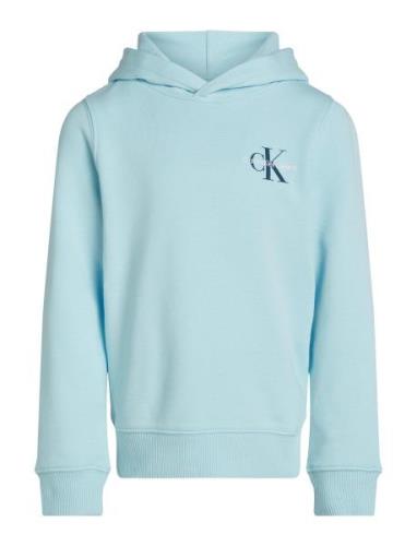 Small Monogram Hoodie Tops Sweatshirts & Hoodies Hoodies Blue Calvin K...