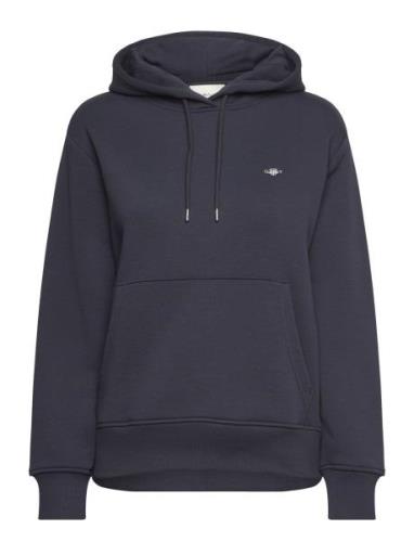 Shield Hoodie Tops Sweatshirts & Hoodies Hoodies Navy GANT