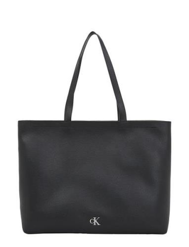 Minimal Monogram Slim Tote34 T Shopper Taske Black Calvin Klein