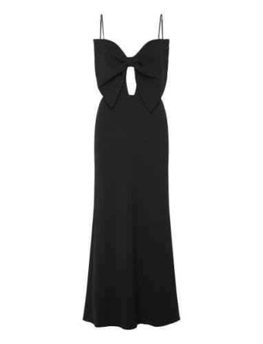 Paula Bow Maxi Dress Maxikjole Festkjole Black Bardot