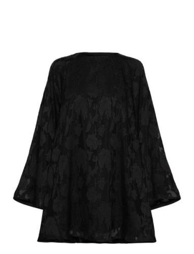 Wide Flowy Floral Dress Kort Kjole Black Gina Tricot