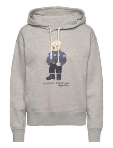 Polo Bear Cotton-Blend Hoodie Tops Sweatshirts & Hoodies Hoodies Grey ...