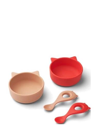 Evan Set 2-Pack Home Meal Time Plates & Bowls Bowls Pink Liewood