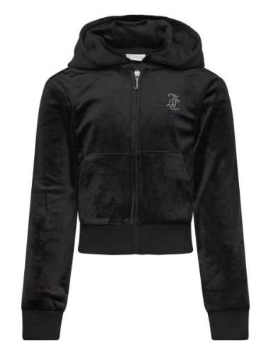 Jc Diamante Zip Thru Hood Tops Sweatshirts & Hoodies Hoodies Black Jui...