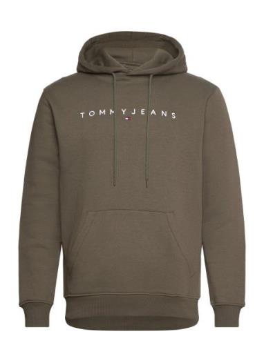 Tjm Reg Linear Logo Hoodie Ext Tops Sweatshirts & Hoodies Hoodies Khak...