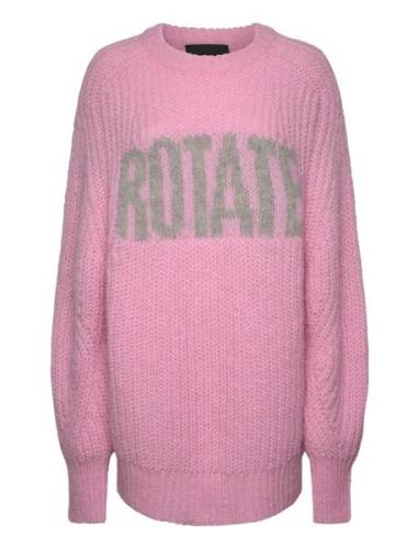 Knitted Logo Sweater Designers Knitwear Jumpers Pink ROTATE Birger Chr...