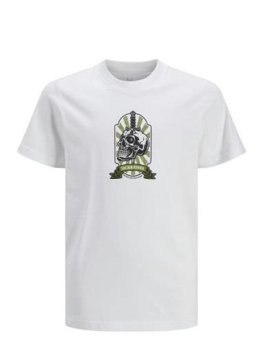 Jorseven Skull Tee Ss Crew Neck Sn Jnr Tops T-Kortærmet Skjorte White ...