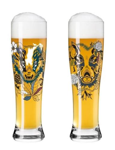 Brauchzeit Ölglas Vete 2-P No: 7 & 8 Home Tableware Glass Beer Glass M...