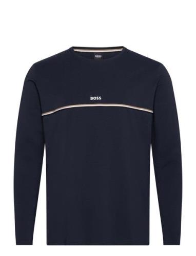 Unique Ls-Shirt Underwear Night & Loungewear Pyjama Tops Navy BOSS