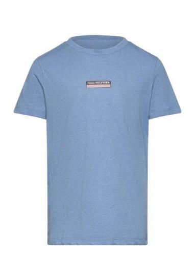 Monotype Striped Reg Tee Ss Tops T-Kortærmet Skjorte Blue Tommy Hilfig...