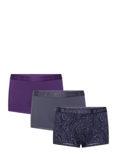 Core Minishorts 3P Night & Underwear Underwear Underpants Purple Björn...