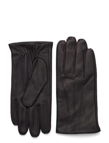 Leather Gloves Accessories Gloves Finger Gloves Brown Portia 1924