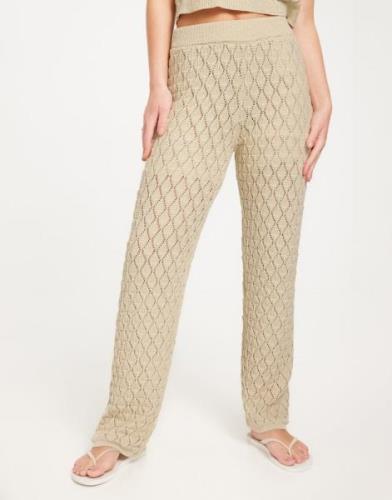 Vero Moda - Beige - Vmevelyn Hw Crochet Pants Vma