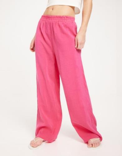 Only - Pink - Onliris Modal Wide Leg Pants Wvn