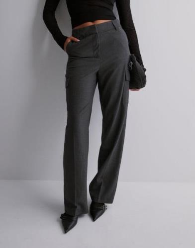 Only - Grå - Onlenya Mel Hw Str Cargo Pant Cc Tl