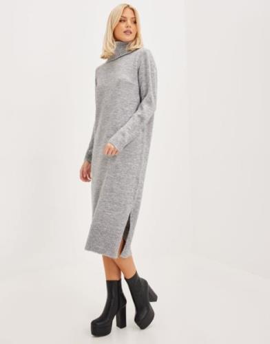 Only - Grå - Onlbrandie L/S Roll Neck Dress Knt