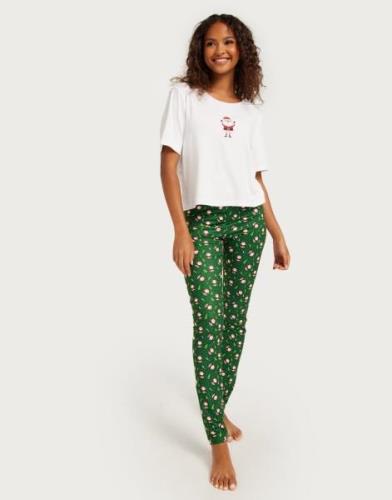 Only - Grøn - Onlliga X-Mas Nightwear Set