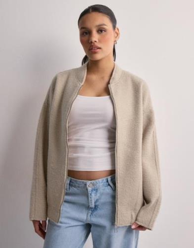 Only - Beige - Onlsanne Boucle Oversize Bomber Cs