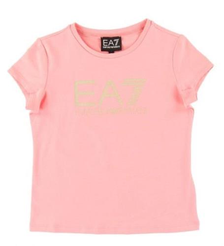 EA7 T-shirt - Quartz Pink m. SÃ¸lvglimmer