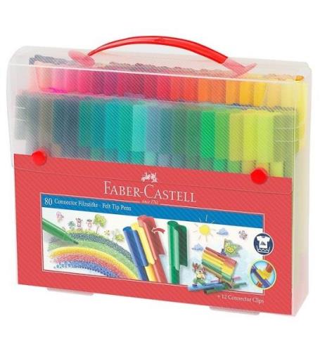 Faber-Castell Tuscher - Connector Etui - 80 stk - Multi