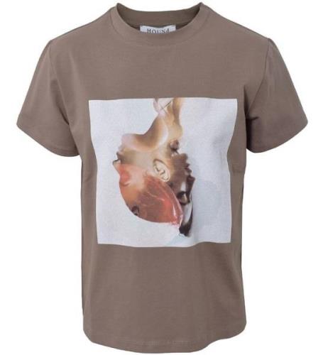 Hound T-shirt - Mocha m. Print