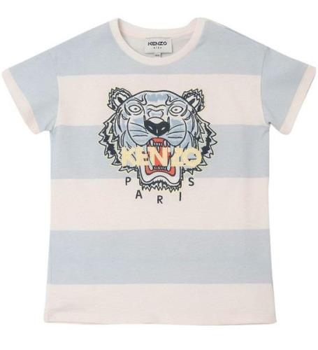 Kenzo T-shirt - Urban - LyseblÃ¥/Hvidstribet m. Tiger