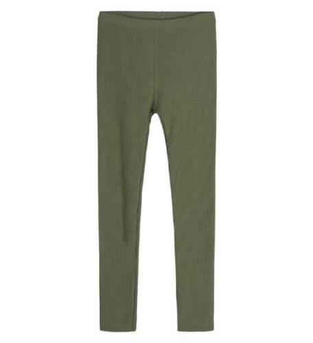 Hust and Claire Leggings - Lane - Rib - Uld - Dusty Green